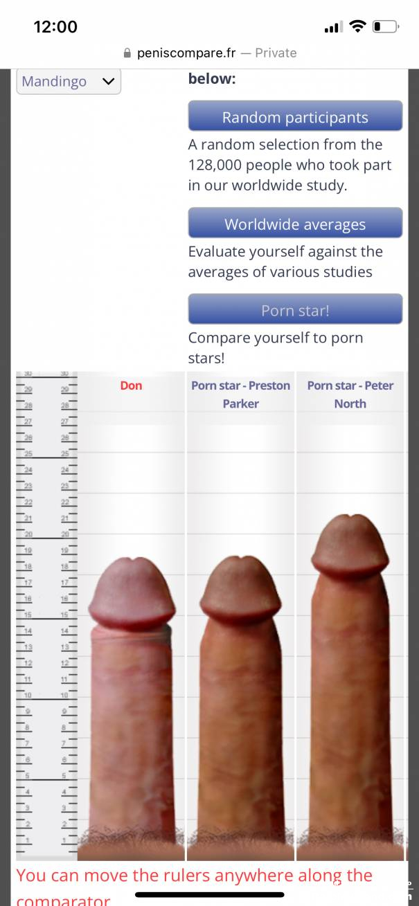 Virtual cock comparison, vs porn stars - Rate My Wand