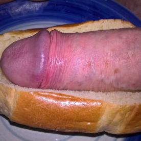 whose hungry for a hotdog (cock) cums with sauce inside - Rate My Wand