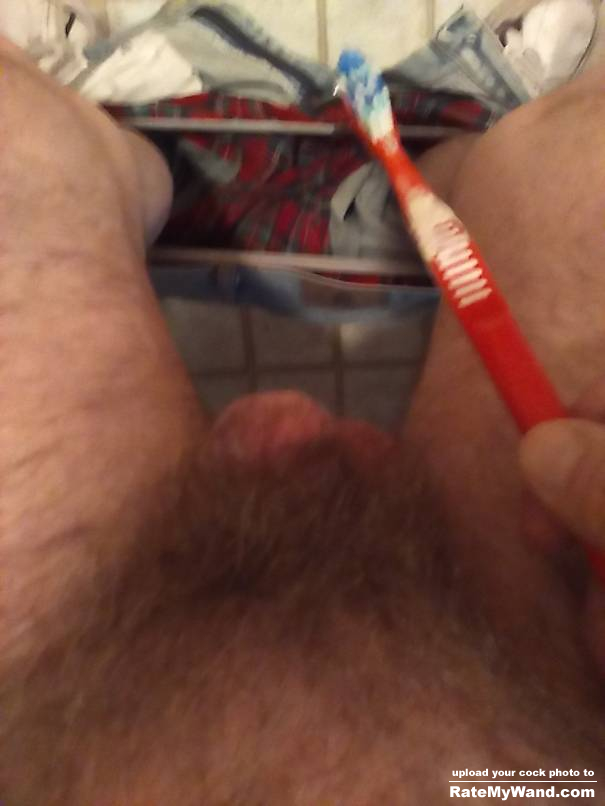 My dick compared to my toothbrush - Rate My Wand