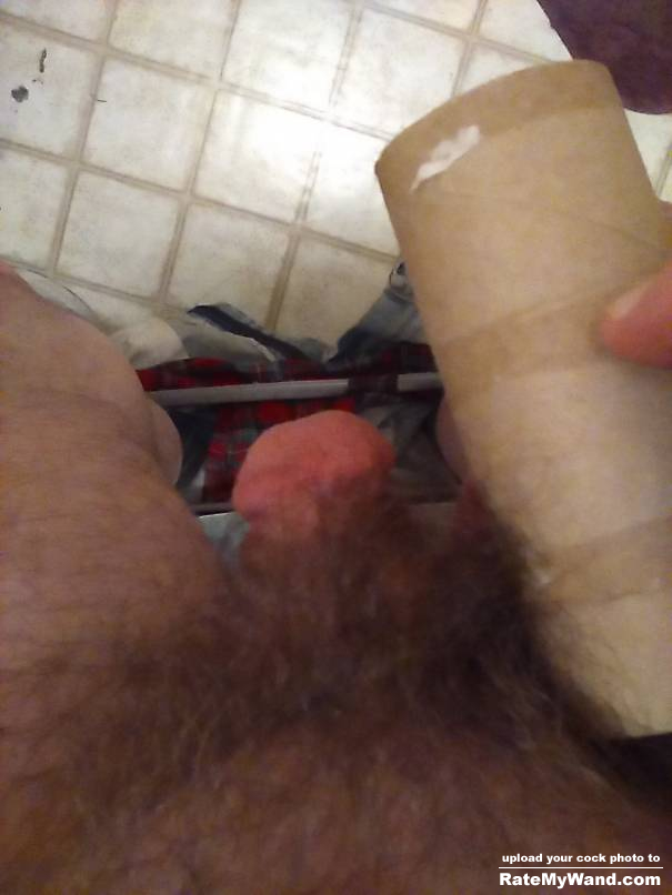 My dick compared to toilet paper roll - Rate My Wand