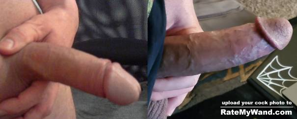 Me (Right) comparing to Uncut Cock1 (Left) - Rate My Wand