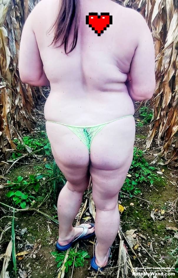 Wearing only a g-string in the cornfield - Rate My Wand