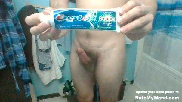 I learnt a great trick to make my cock bigger using toothpaste - Rate My Wand