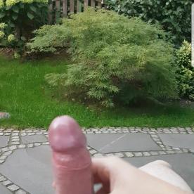 Wanking in the garden - Rate My Wand