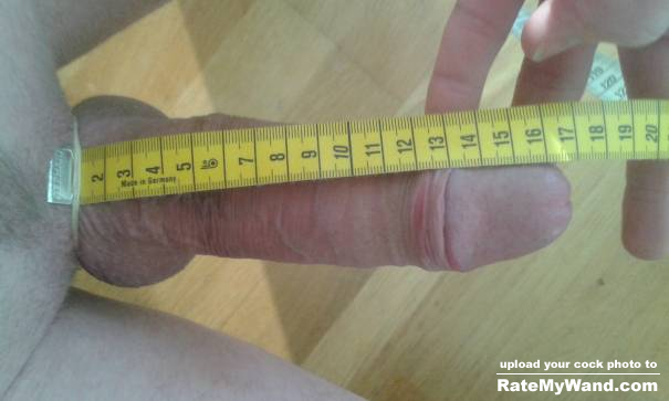 16,5 cms or 6,5 inches of cock offered here for your pleasure and entertainment - Rate My Wand