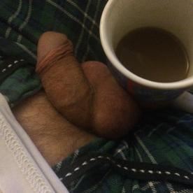 Warming my balls with my cup of tea.. cold And windy outside.. :) - Rate My Wand
