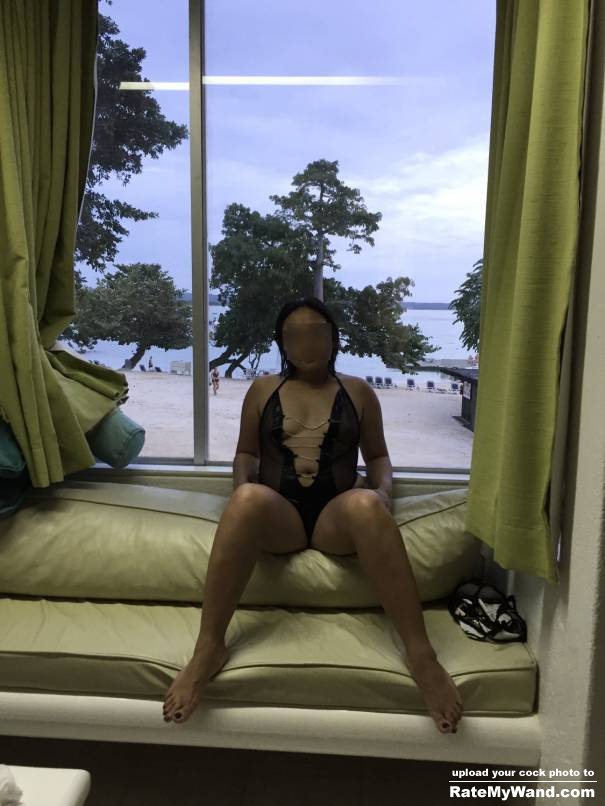 By the window, leg spread and sexy lingerie. Who wants to fuck my Asian cunt - Rate My Wand