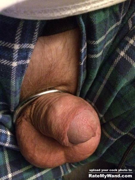 Cock ring on my small cock... eaay to get on and off - Rate My Wand