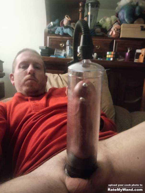 Got my cock pumped hard and raging - Rate My Wand