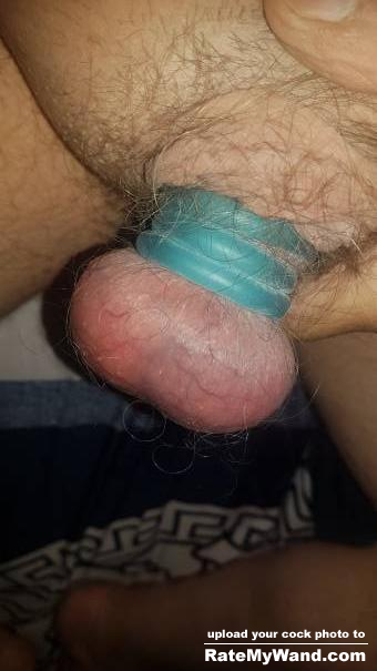 3 cock Rings around my balls nice n tight who wants to suck them - Rate My Wand