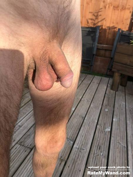 The sun feels nice on my cock and balls - Rate My Wand
