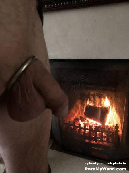 Warming my cock and balls by the fire - Rate My Wand