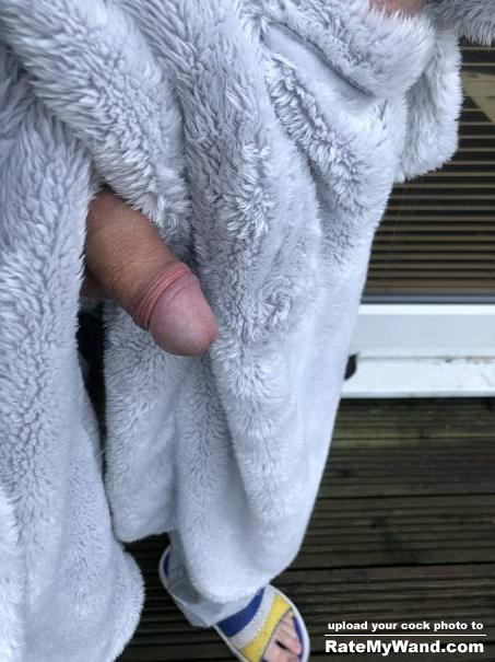 Outside in wifes dressing gown - Rate My Wand