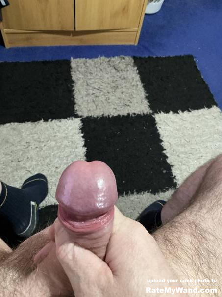 Shiny cock head  Who wants to lick suck it - Rate My Wand
