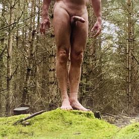 Feeling one with nature. Nude exploring the moist moss forrest - Rate My Wand